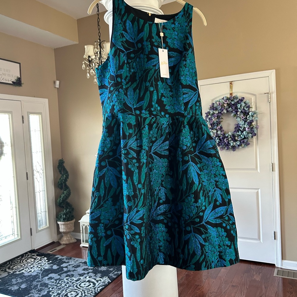 Lilly Pulitzer Blue and Green Women's Dress